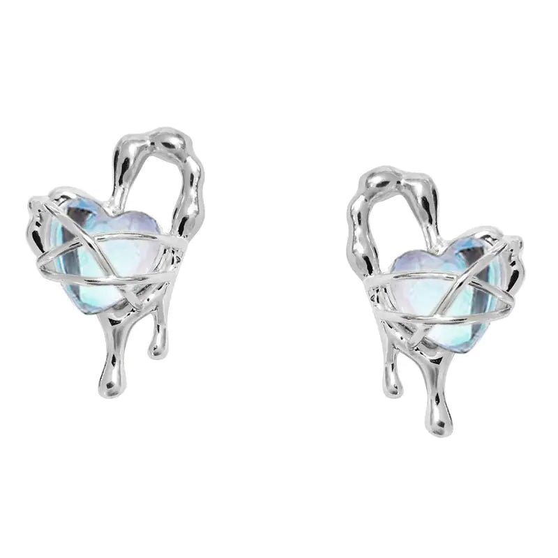 Sterling Silver Blue Stone Earrings - Allure SocietyEarrings