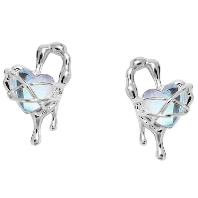 Sterling Silver Blue Stone Earrings - Allure SocietyEarrings