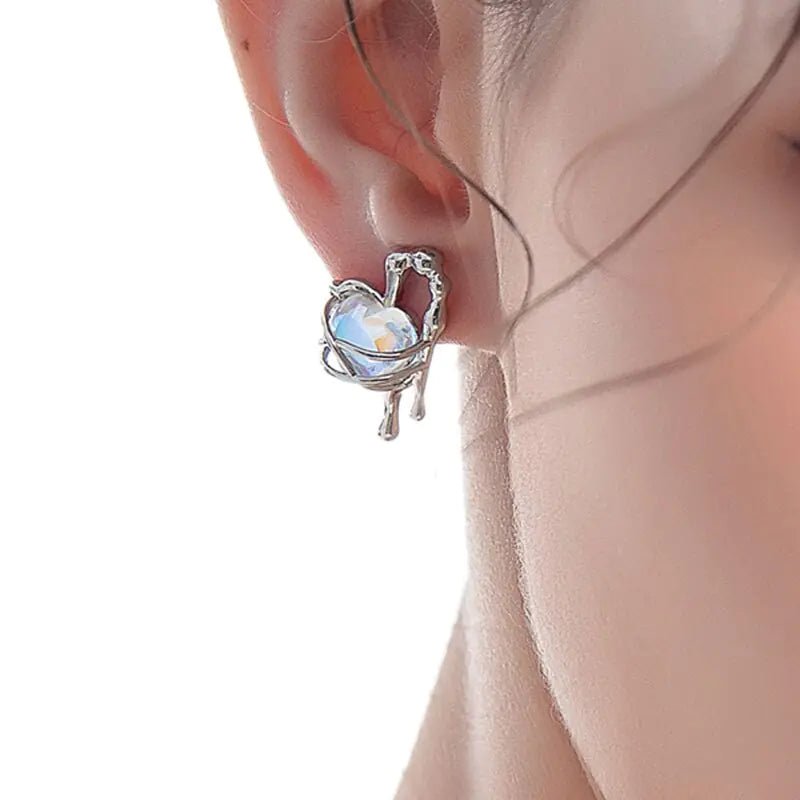 Sterling Silver Blue Stone Earrings - Allure SocietyEarrings