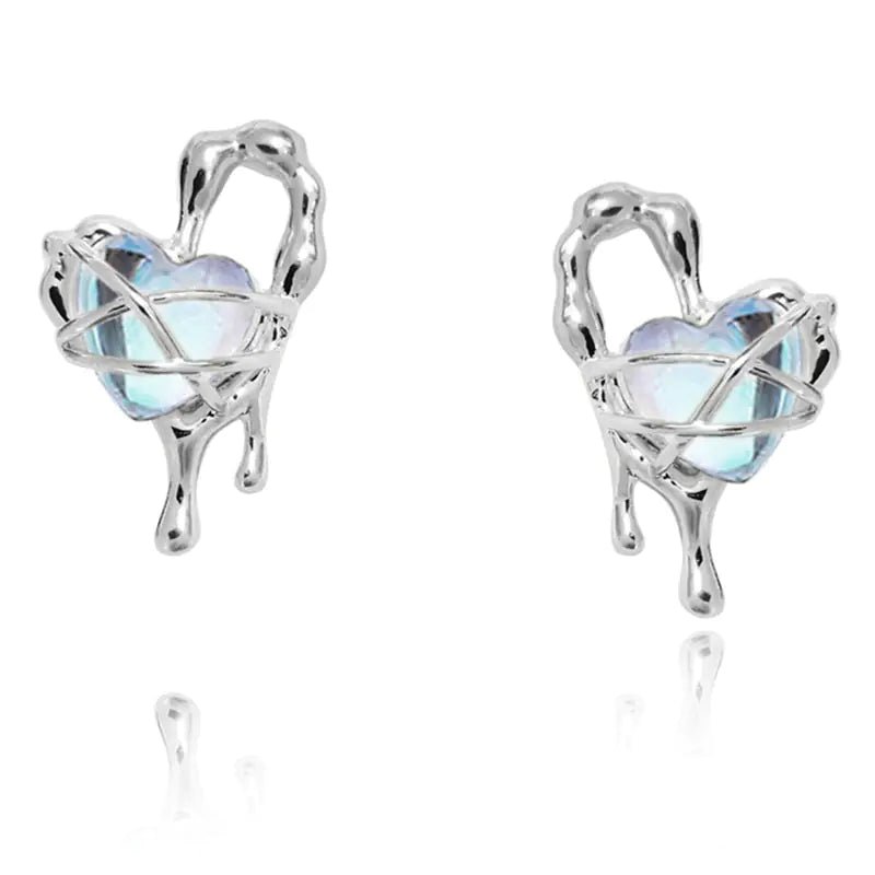 Sterling Silver Blue Stone Earrings - Allure SocietyEarrings