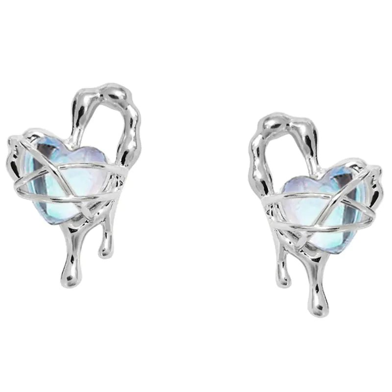Sterling Silver Blue Stone Earrings - Allure SocietyEarrings