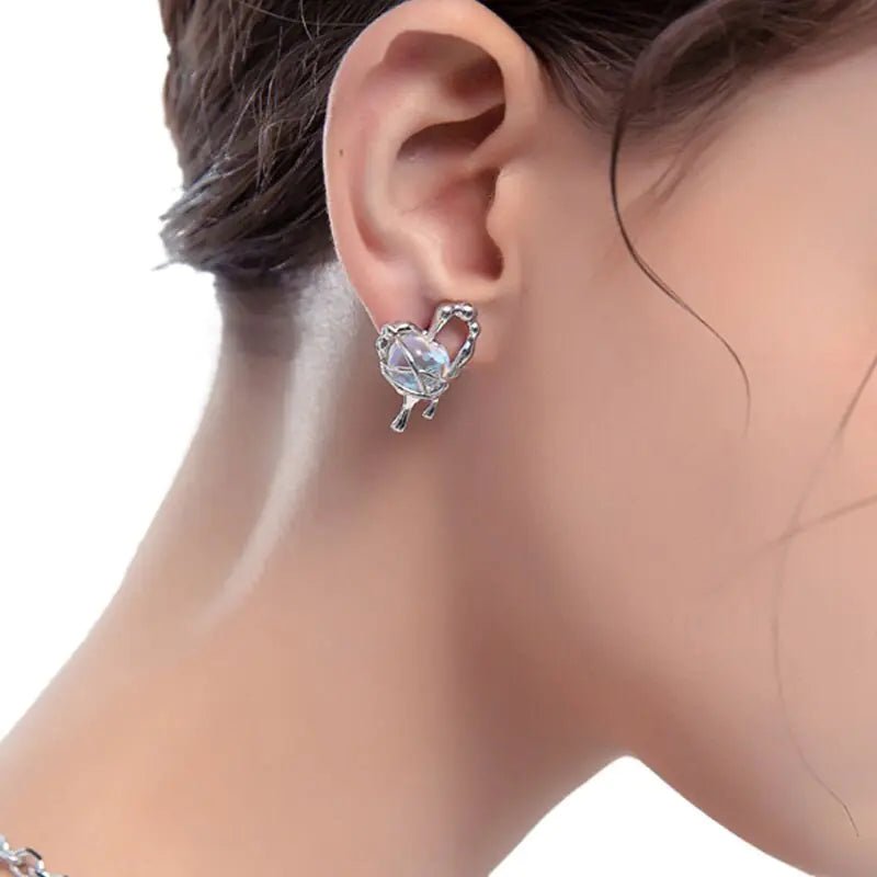 Sterling Silver Blue Stone Earrings - Allure SocietyEarrings