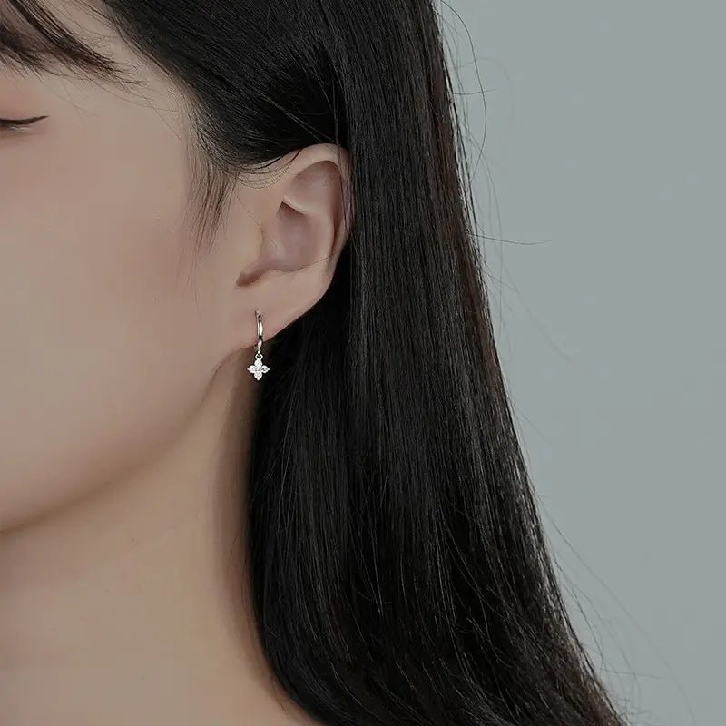 Sterling Silver Floral Sweet Earrings - Allure SocietyEarrings