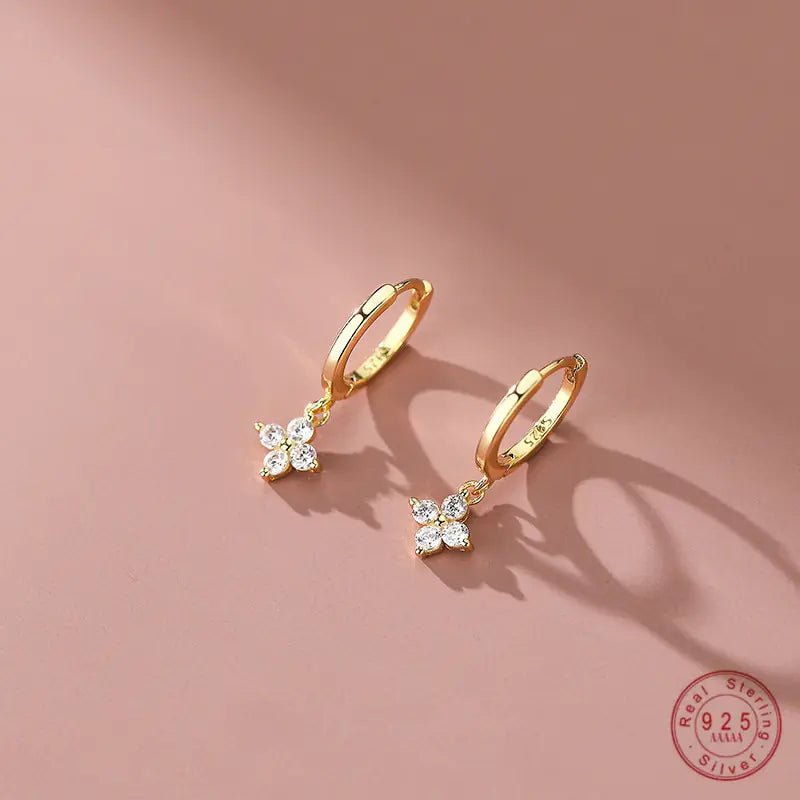 Sterling Silver Floral Sweet Earrings - Allure SocietyEarrings