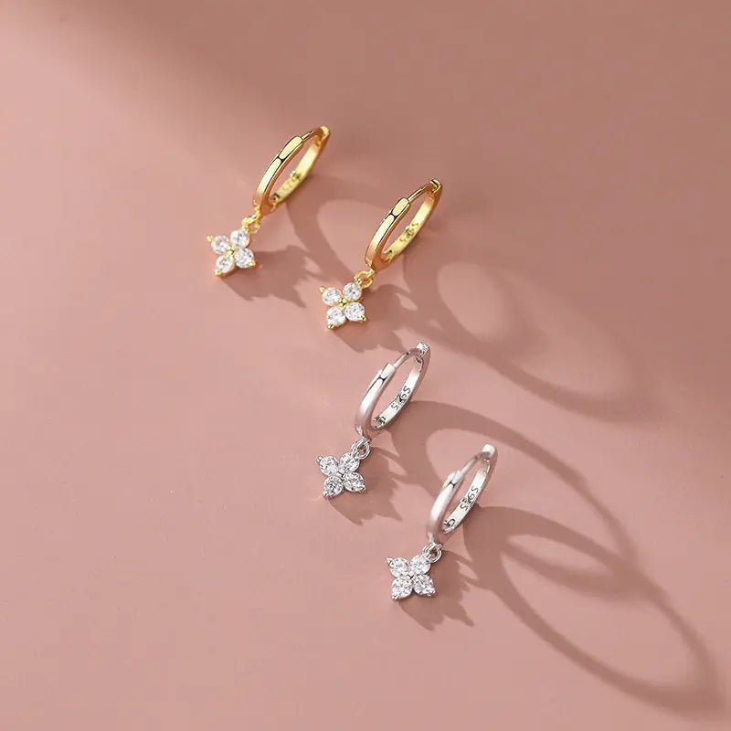 Sterling Silver Floral Sweet Earrings - Allure SocietyEarrings