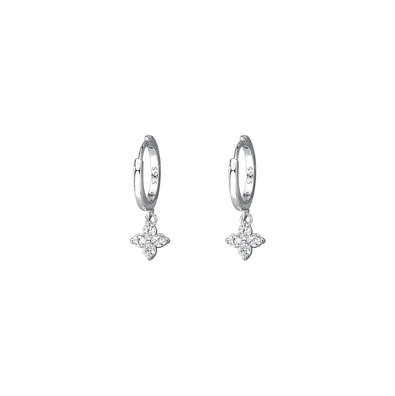 Sterling Silver Floral Sweet Earrings - Allure SocietyEarrings