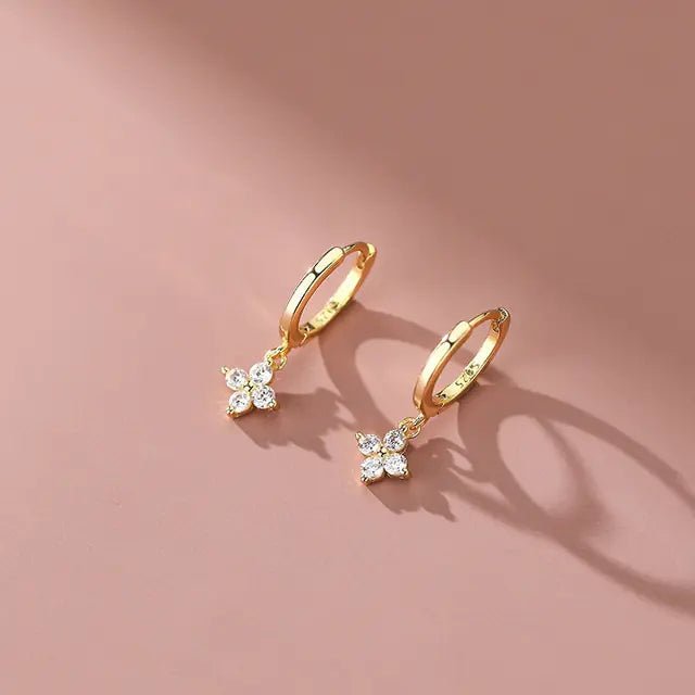 Sterling Silver Floral Sweet Earrings - Allure SocietyEarrings