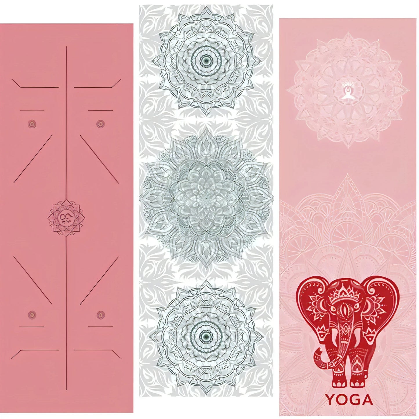 Yoga Mat Towel 185*63cm Printed Yoga Towel Non Slip Fitness Workout Mat Cover for Pilates Gym Yoga Blankets - Allure SocietyYoga Towel and Blankets