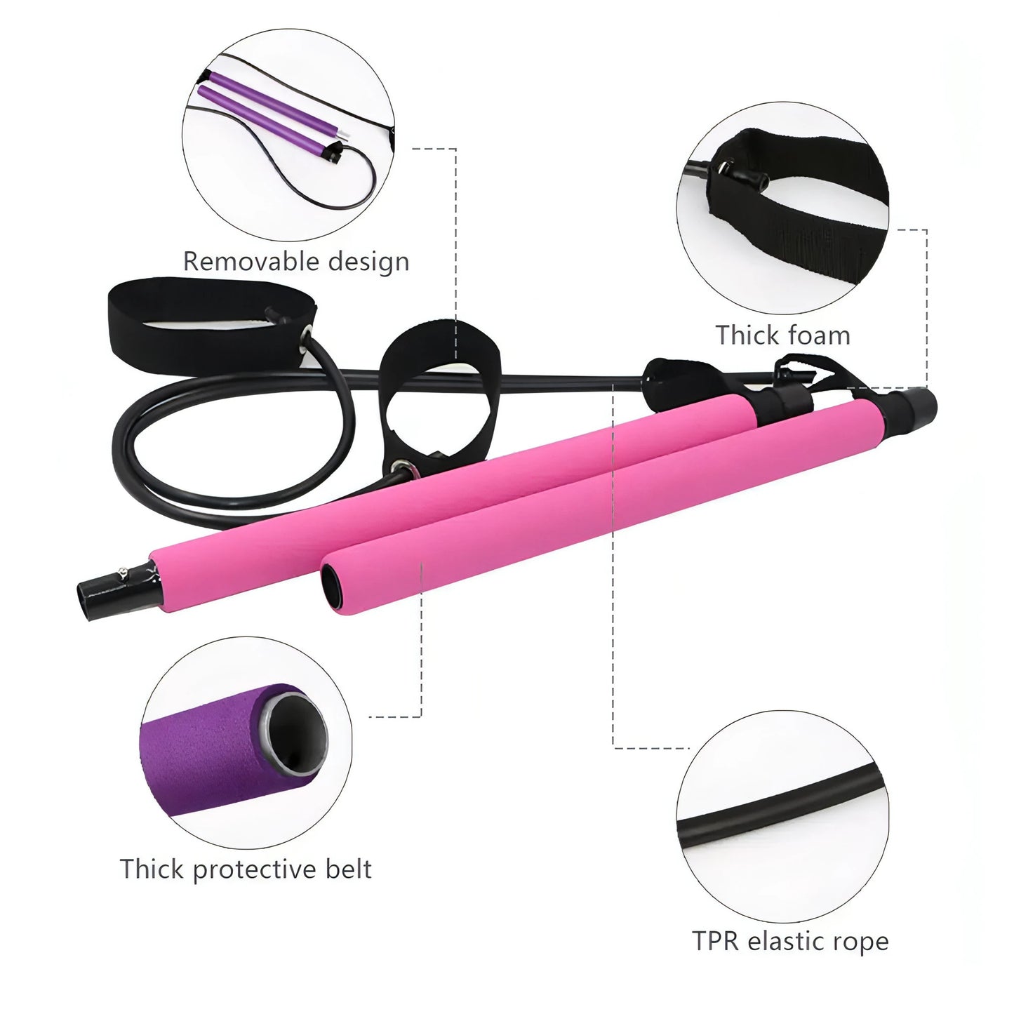 Yoga Pilates Bar Stick - Allure SocietyFitness Equipment