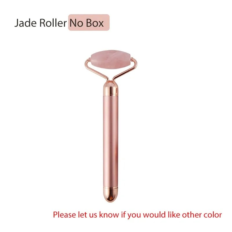 3 - in - 1 Vibrating Jade Roller & Eye Press Set: Electric Facial Massager - Allure SocietySkincare Accessories