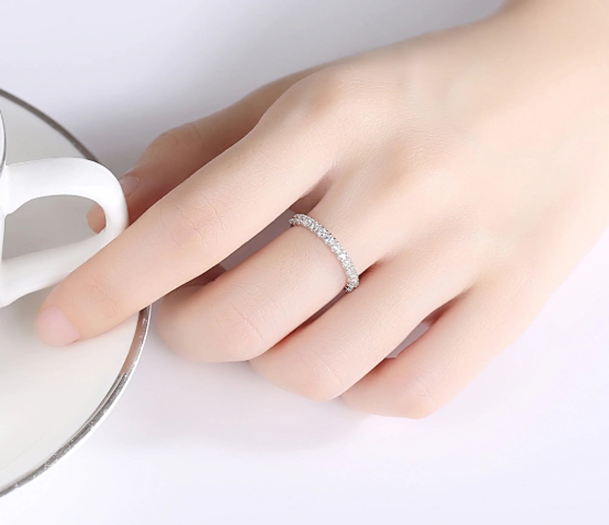 925 Sterling Silver Shining Zircon Luxury - Allure SocietyRings