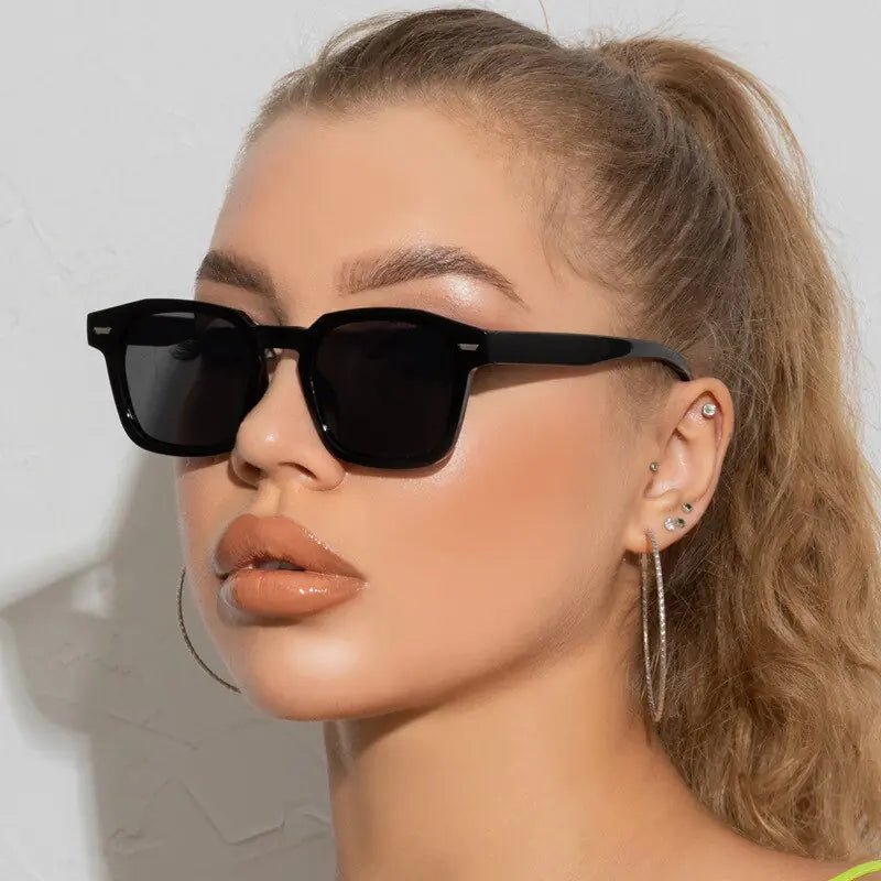 Clear Lens Square UV400 Sunglasses - Allure SocietyUV Sunglasses