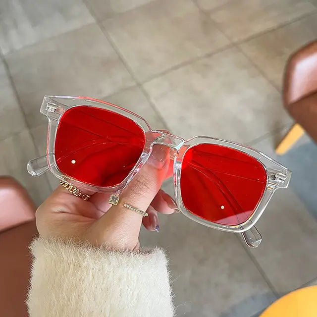 Clear Lens Square UV400 Sunglasses - Allure SocietyUV Sunglasses