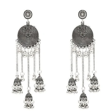 Egypt Vintage Silver Alloy Earrings for Women - Allure Society