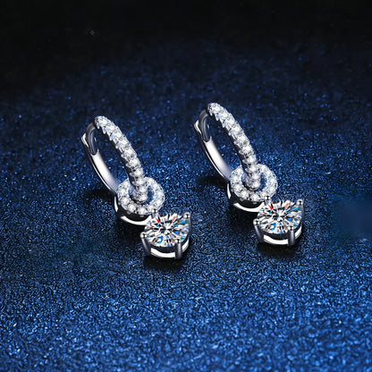 Genuine Moissanite Drop Earrings - Allure SocietyEarrings