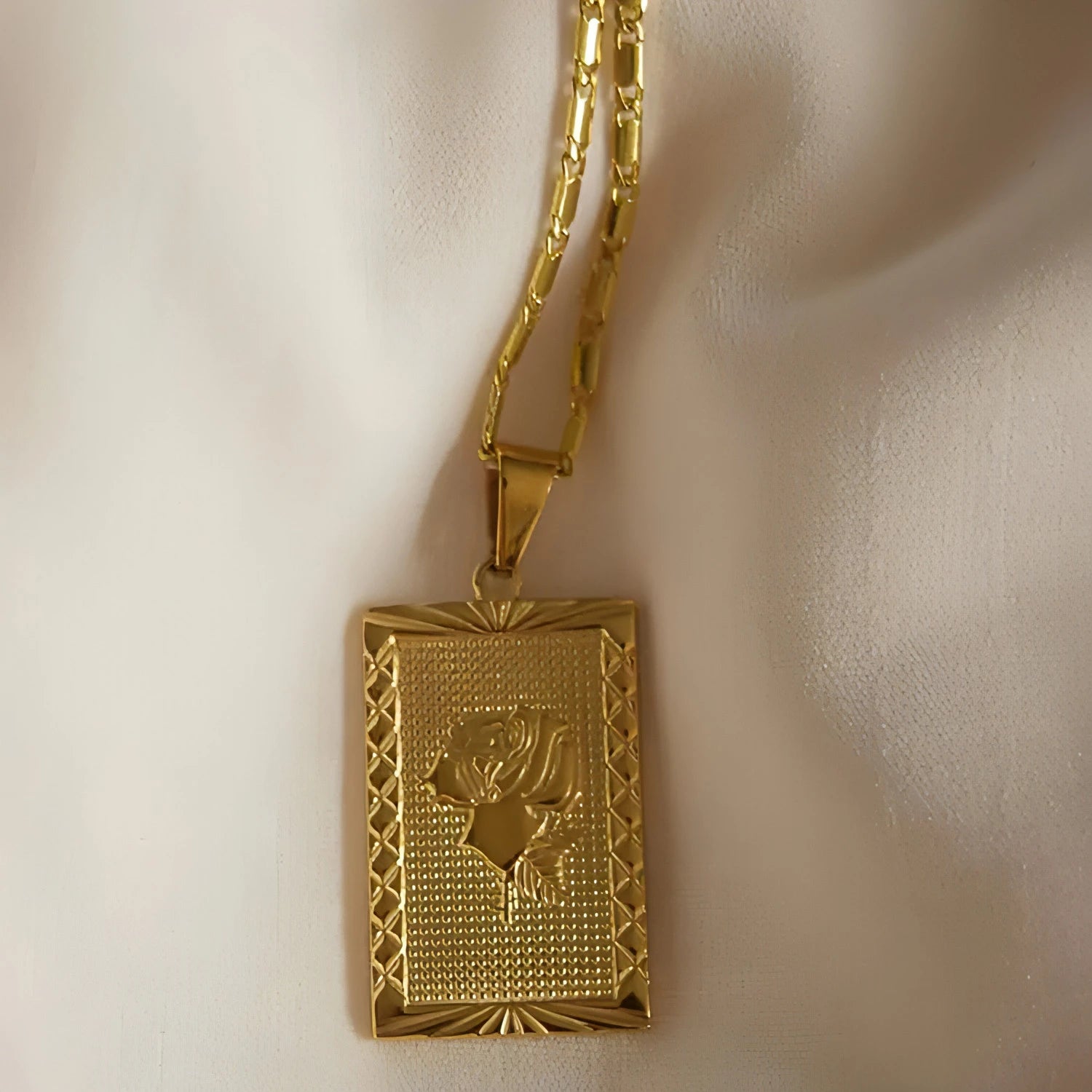 Gold Geo Floral Necklace - Allure SocietyNecklaces