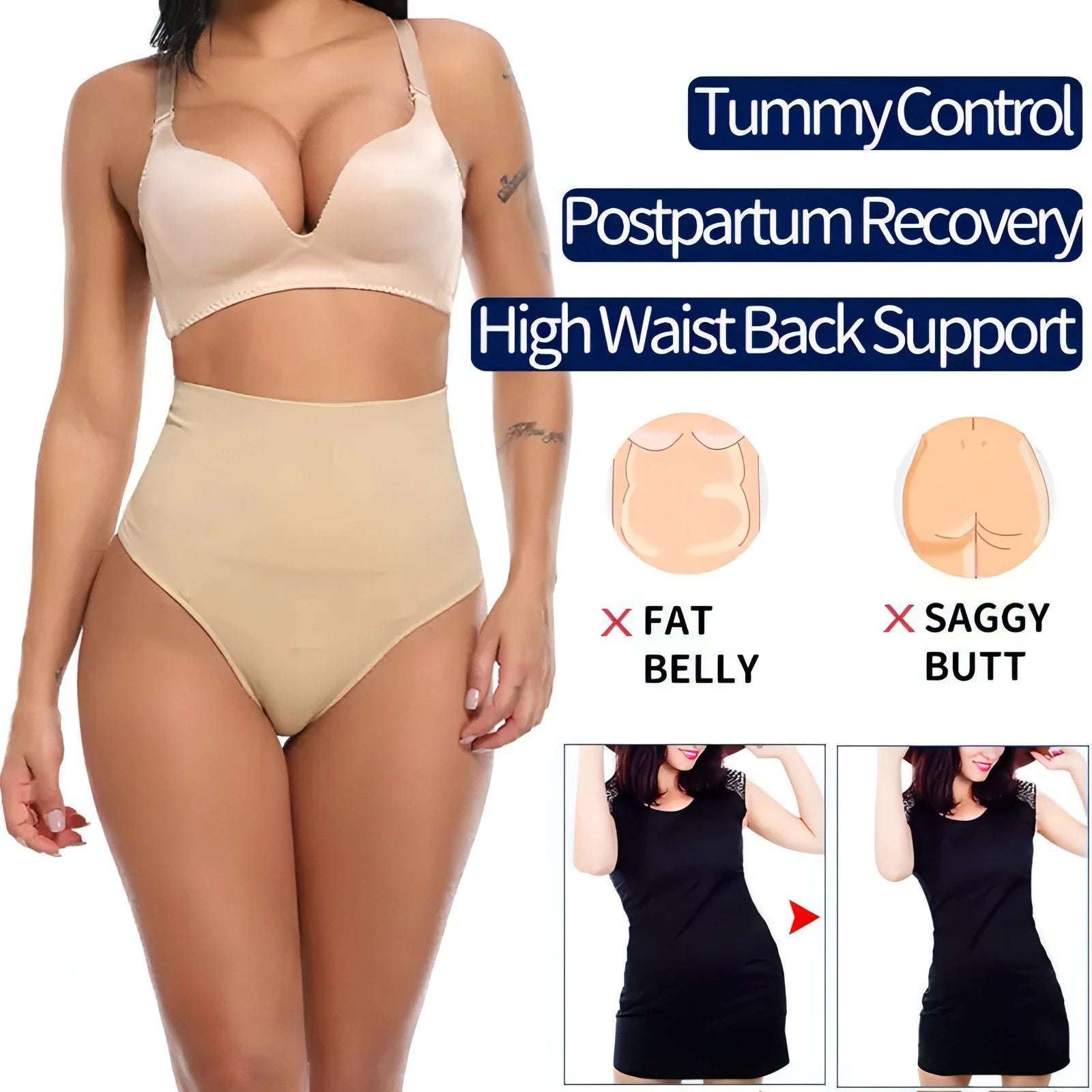 High Waist Slimming Panty - Allure SocietyShapewear