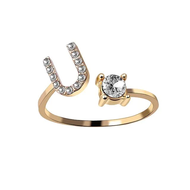 Adjustable Initial Letter Rings - Allure SocietyRings