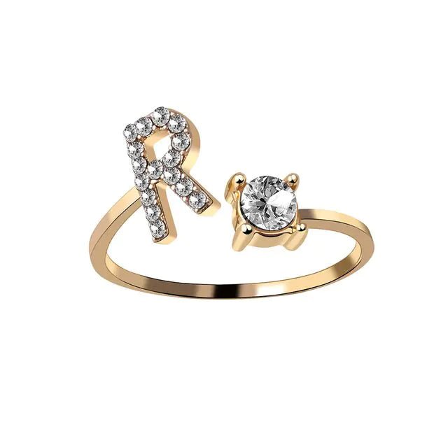 Adjustable Initial Letter Rings - Allure SocietyRings