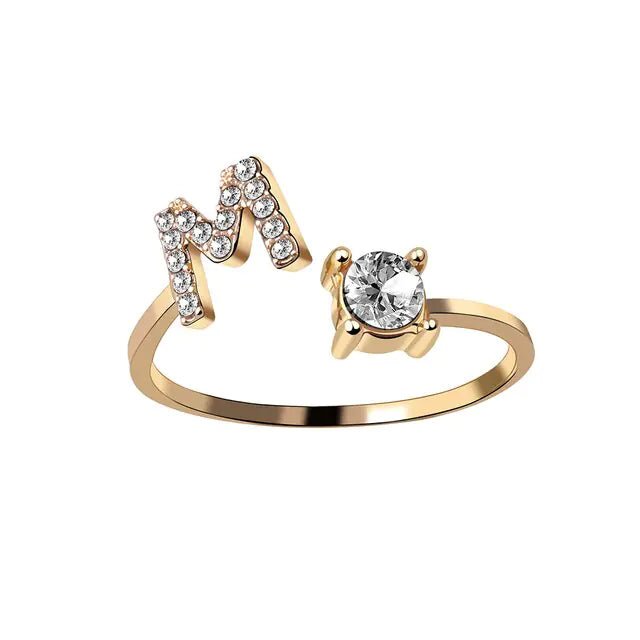 Adjustable Initial Letter Rings - Allure SocietyRings