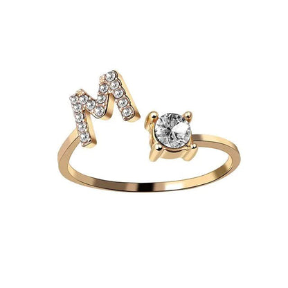 Adjustable Initial Letter Rings - Allure SocietyRings