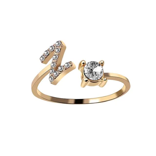 Adjustable Initial Letter Rings - Allure SocietyRings