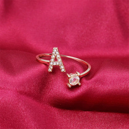 Adjustable Initial Letter Rings - Allure SocietyRings
