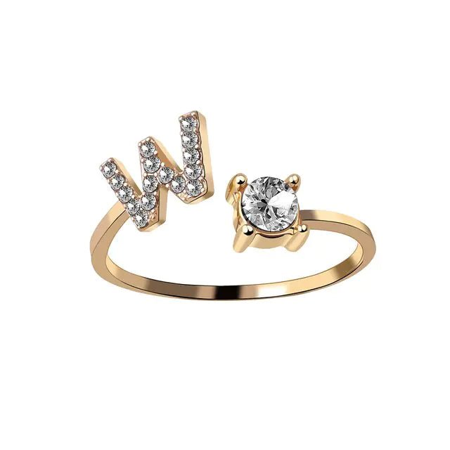 Adjustable Initial Letter Rings - Allure SocietyRings