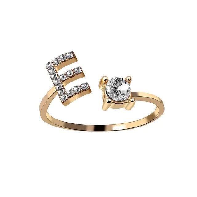 Adjustable Initial Letter Rings - Allure SocietyRings