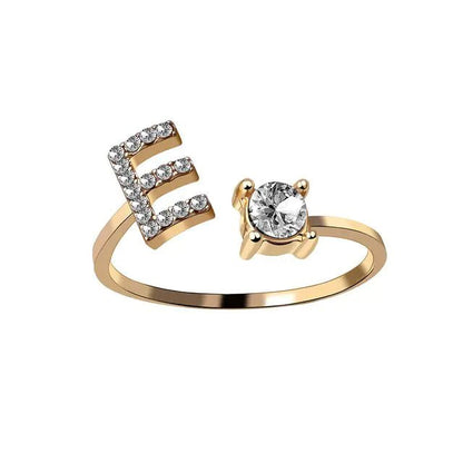 Adjustable Initial Letter Rings - Allure SocietyRings