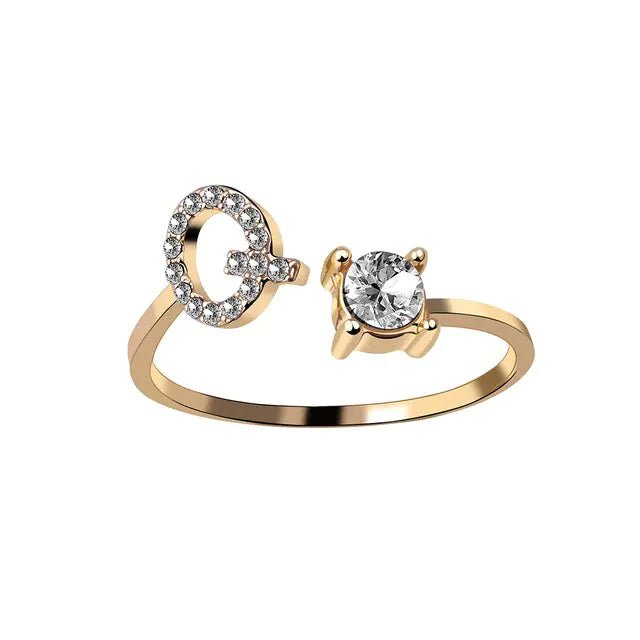 Adjustable Initial Letter Rings - Allure SocietyRings