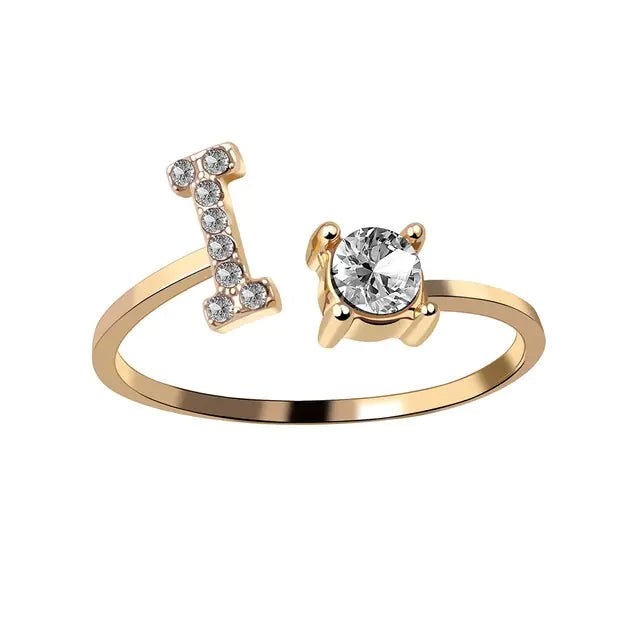 Adjustable Initial Letter Rings - Allure SocietyRings