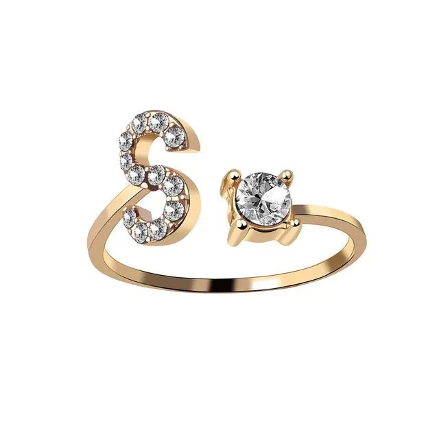 Adjustable Initial Letter Rings - Allure SocietyRings