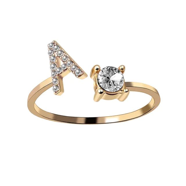 Adjustable Initial Letter Rings - Allure SocietyRings