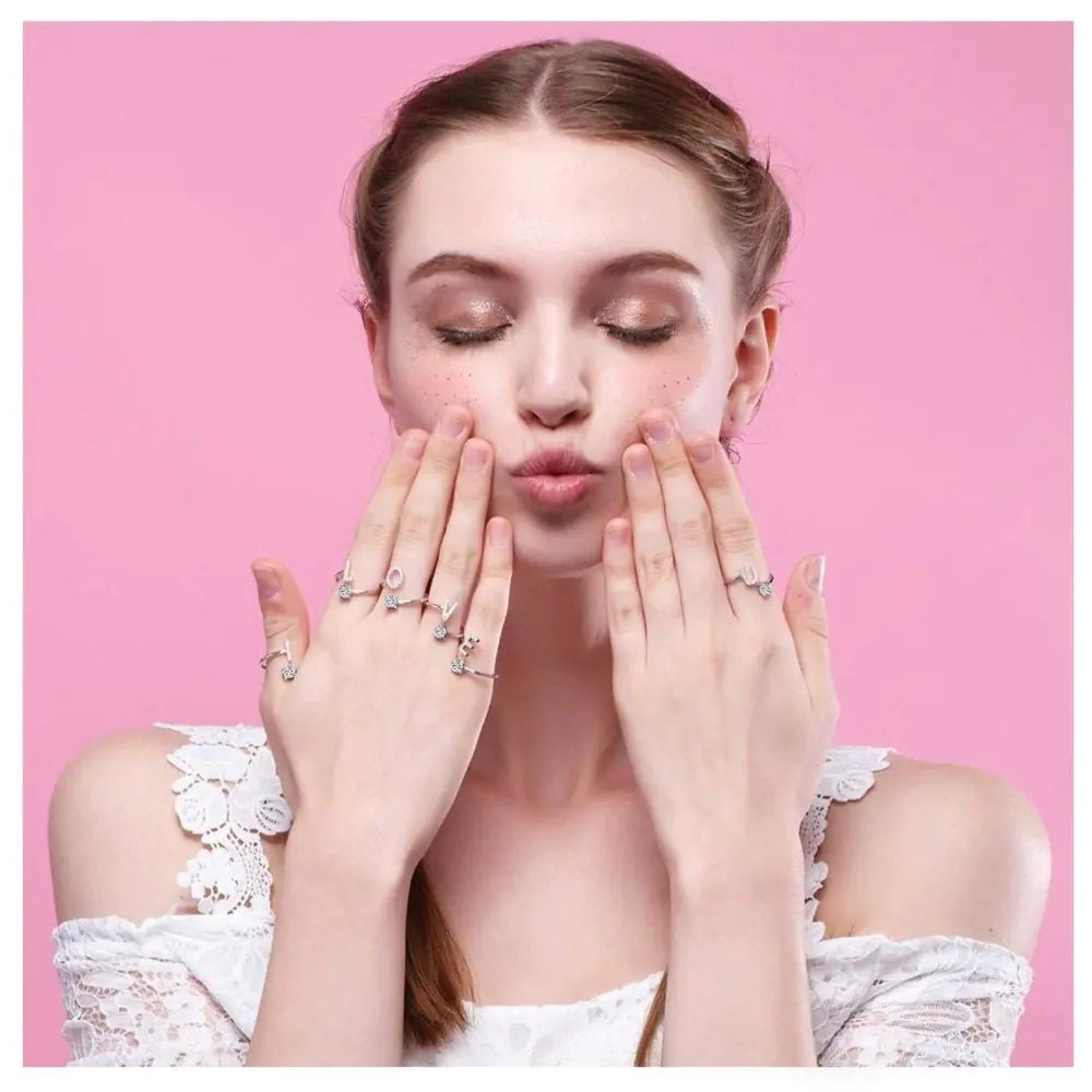 Adjustable Initial Letter Rings - Allure SocietyRings