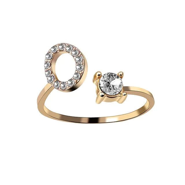 Adjustable Initial Letter Rings - Allure SocietyRings
