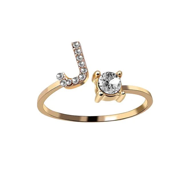 Adjustable Initial Letter Rings - Allure SocietyRings