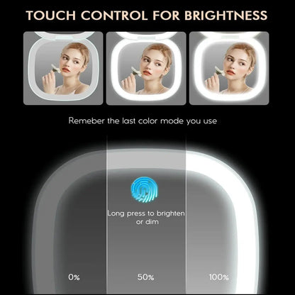 Lighted Dimmable Travel Mirror - Allure SocietyMirrors