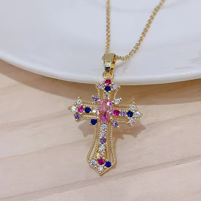 Luxury Zircon Cross Necklace - Allure SocietyNecklaces