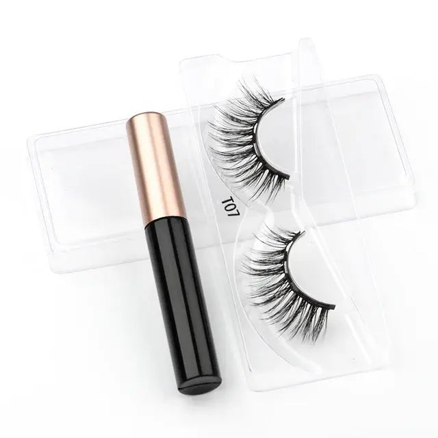 Magnetic Eyelashes Set with Waterproof Eyeliner and Tweezer - Allure SocietyFalse Eyelashes