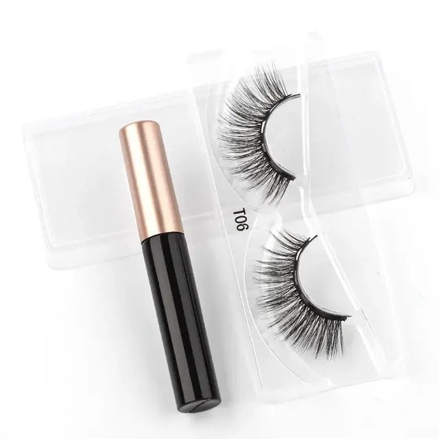 Magnetic Eyelashes Set with Waterproof Eyeliner and Tweezer - Allure SocietyFalse Eyelashes
