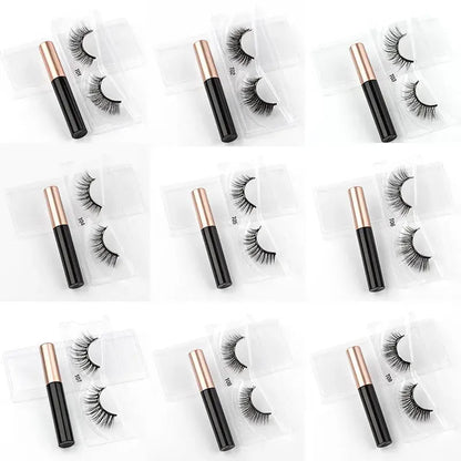 Magnetic Eyelashes Set with Waterproof Eyeliner and Tweezer - Allure SocietyFalse Eyelashes