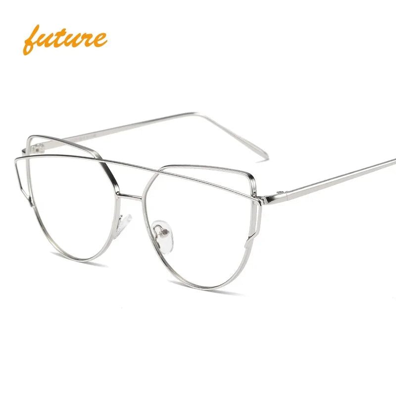 Metal Reflective Flat Sunglasses - Allure SocietyUV Sunglasses