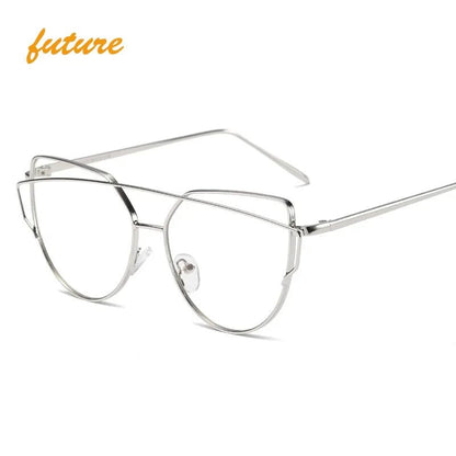 Metal Reflective Flat Sunglasses - Allure SocietyUV Sunglasses