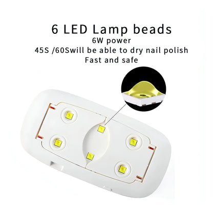 Mini Nail Lamp Dryer - Allure SocietyFalse Nail Kits and Dryers