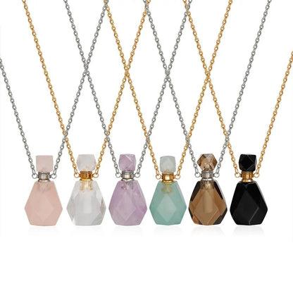 Natural Stone Essential Oil Bottles - Allure SocietyNecklaces