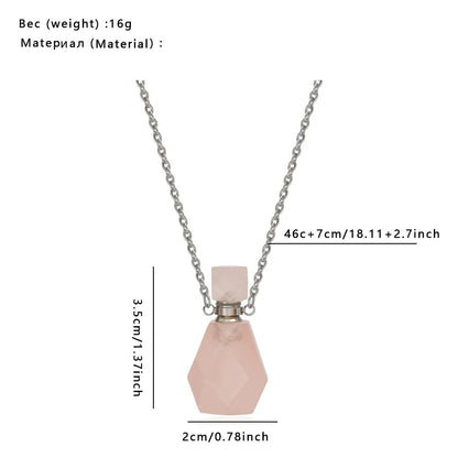 Natural Stone Essential Oil Bottles - Allure SocietyNecklaces