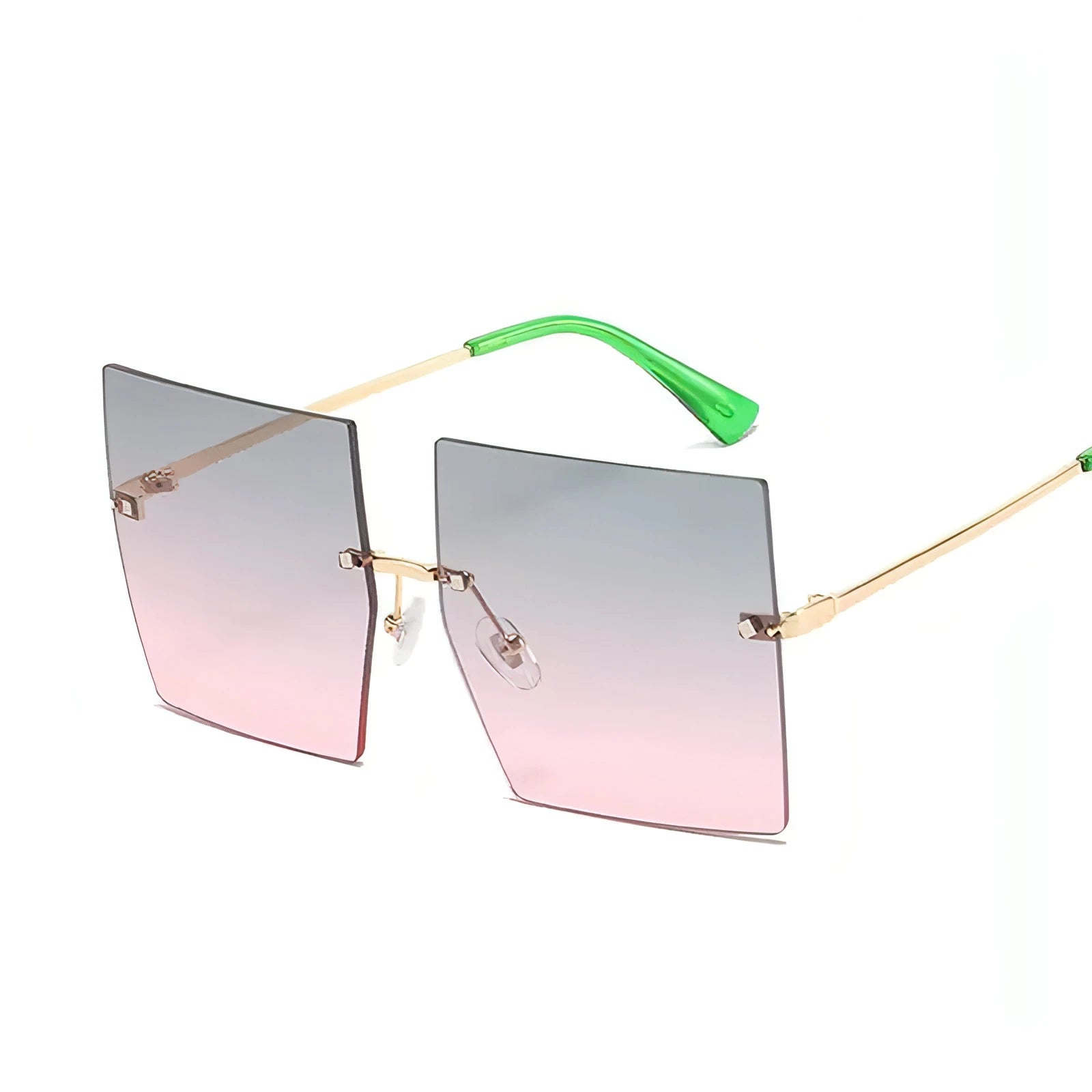 Oversized Rimless Square Sunglasses - Allure SocietyUV Sunglasses