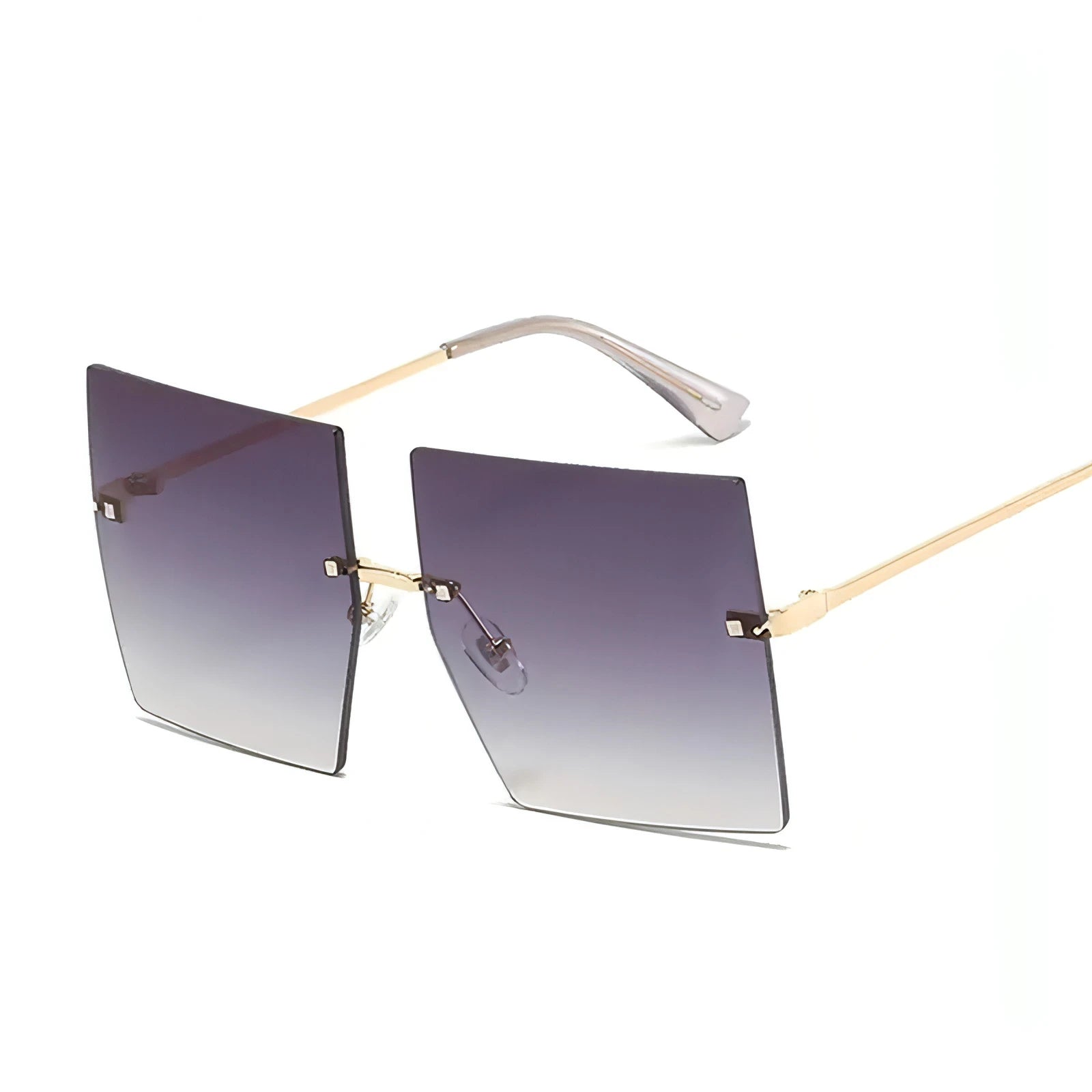 Oversized Rimless Square Sunglasses - Allure SocietyUV Sunglasses