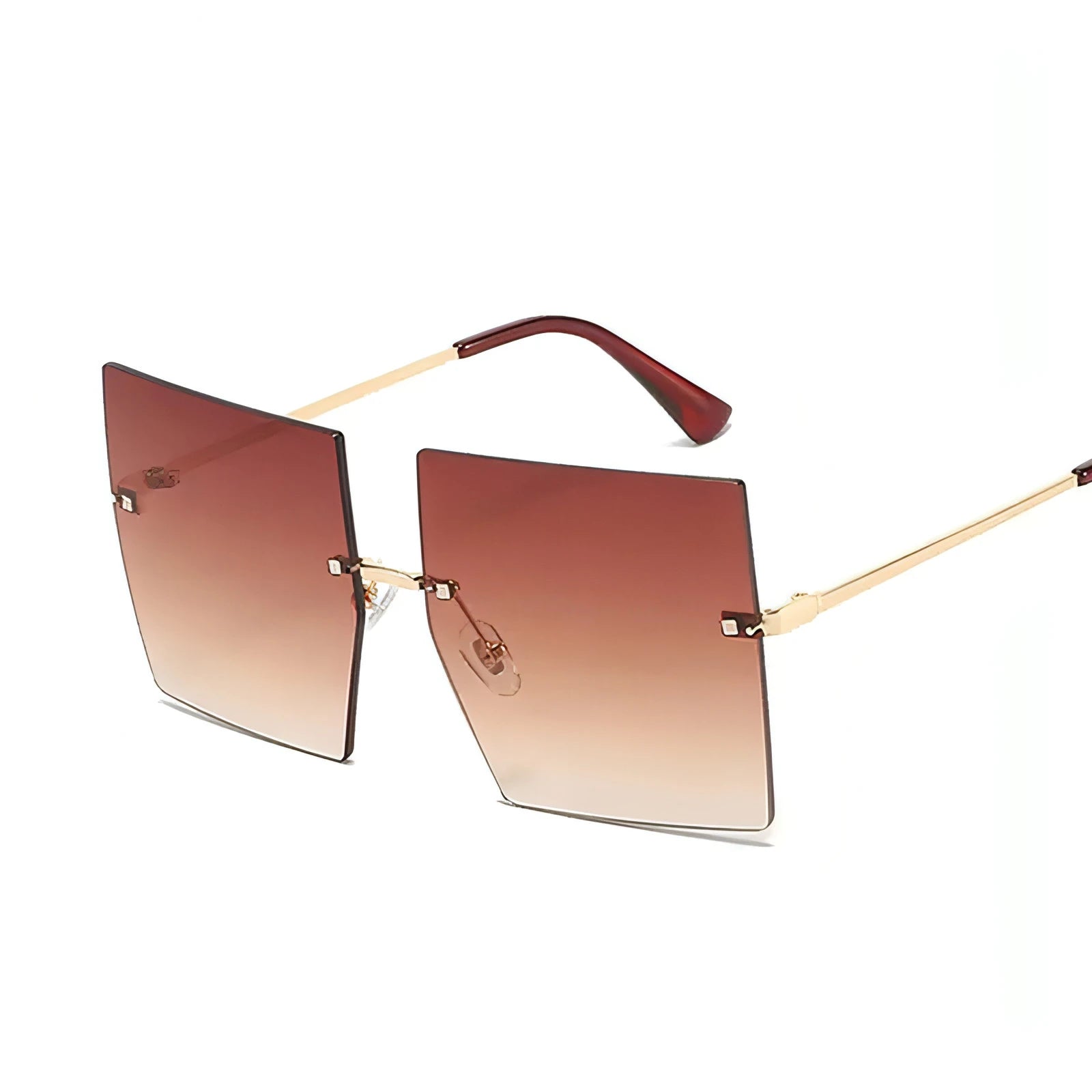 Oversized Rimless Square Sunglasses - Allure SocietyUV Sunglasses